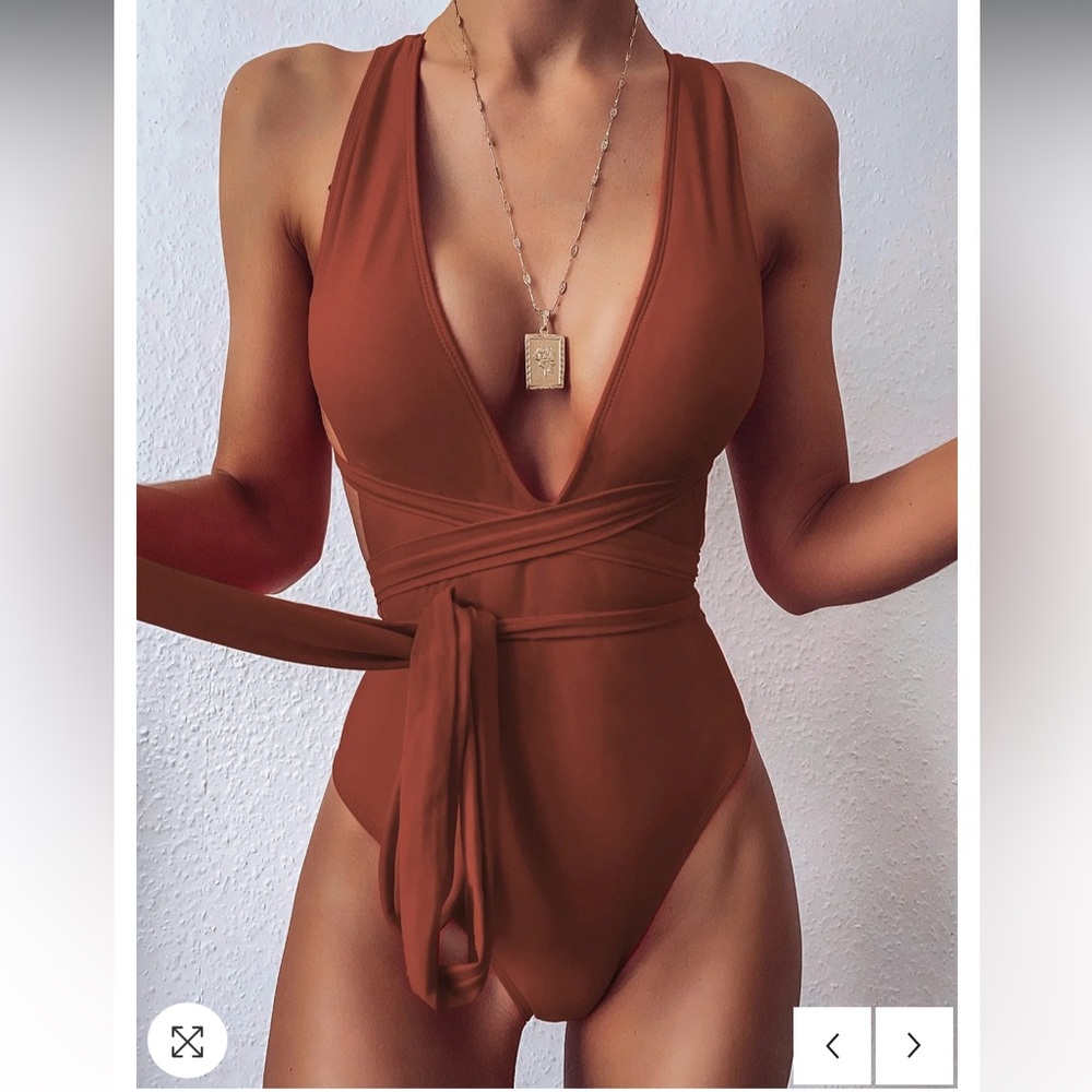 Stylish Brown ONE PIECE swimsuit